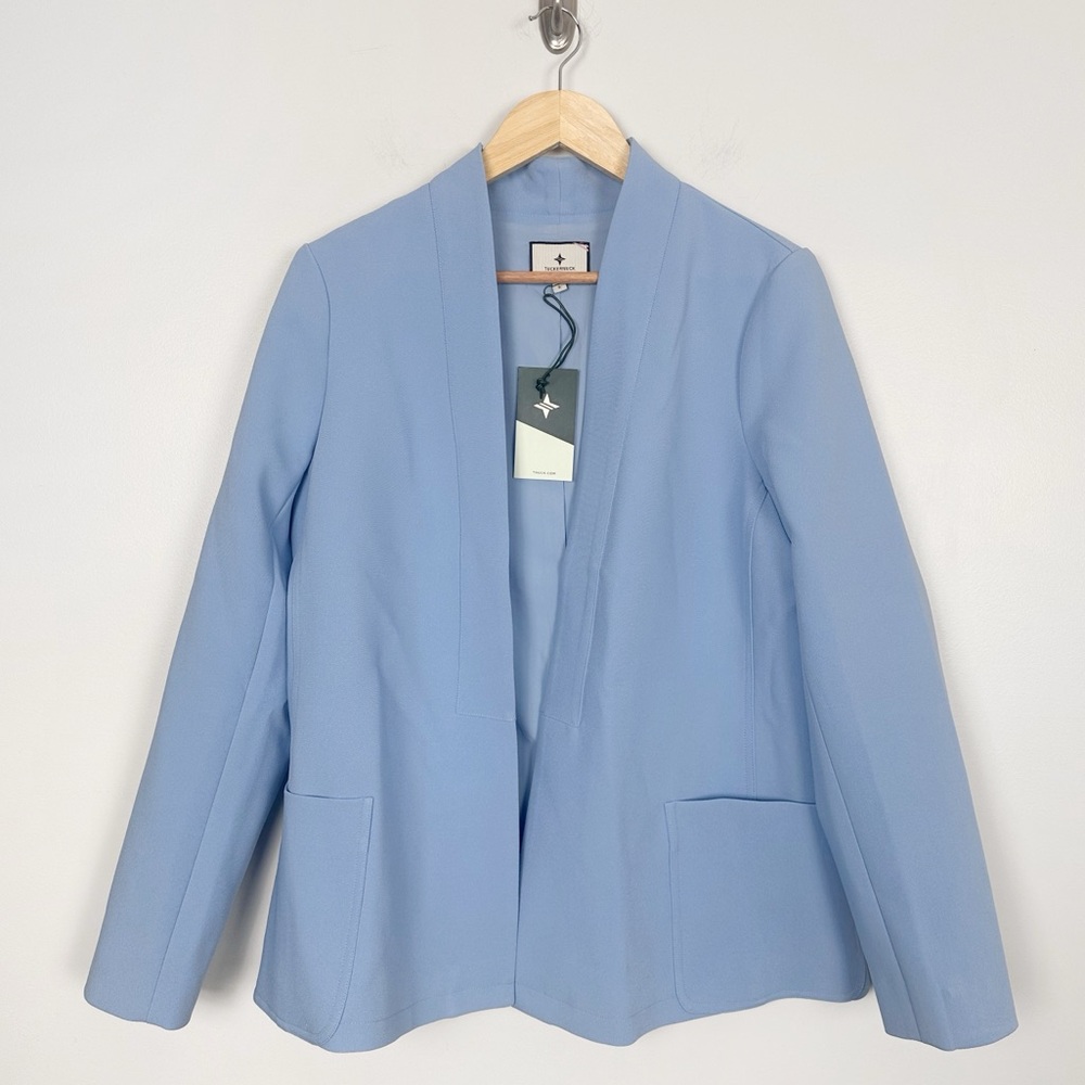 TUCKERNUCK Cornflower Blue Gracie Wrap Blazer NO BELT - Picture 2 of 9